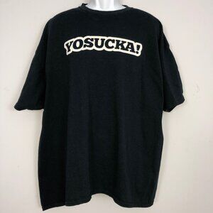 YOSUCKA! T-Shirt Mens 3XL Black Logo Graphic Detroit Techno Sludge Short Sleeve
